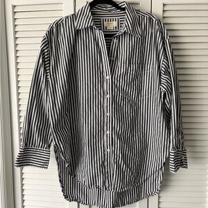 Anthropologie Maeve Striped Button-Down Shirt